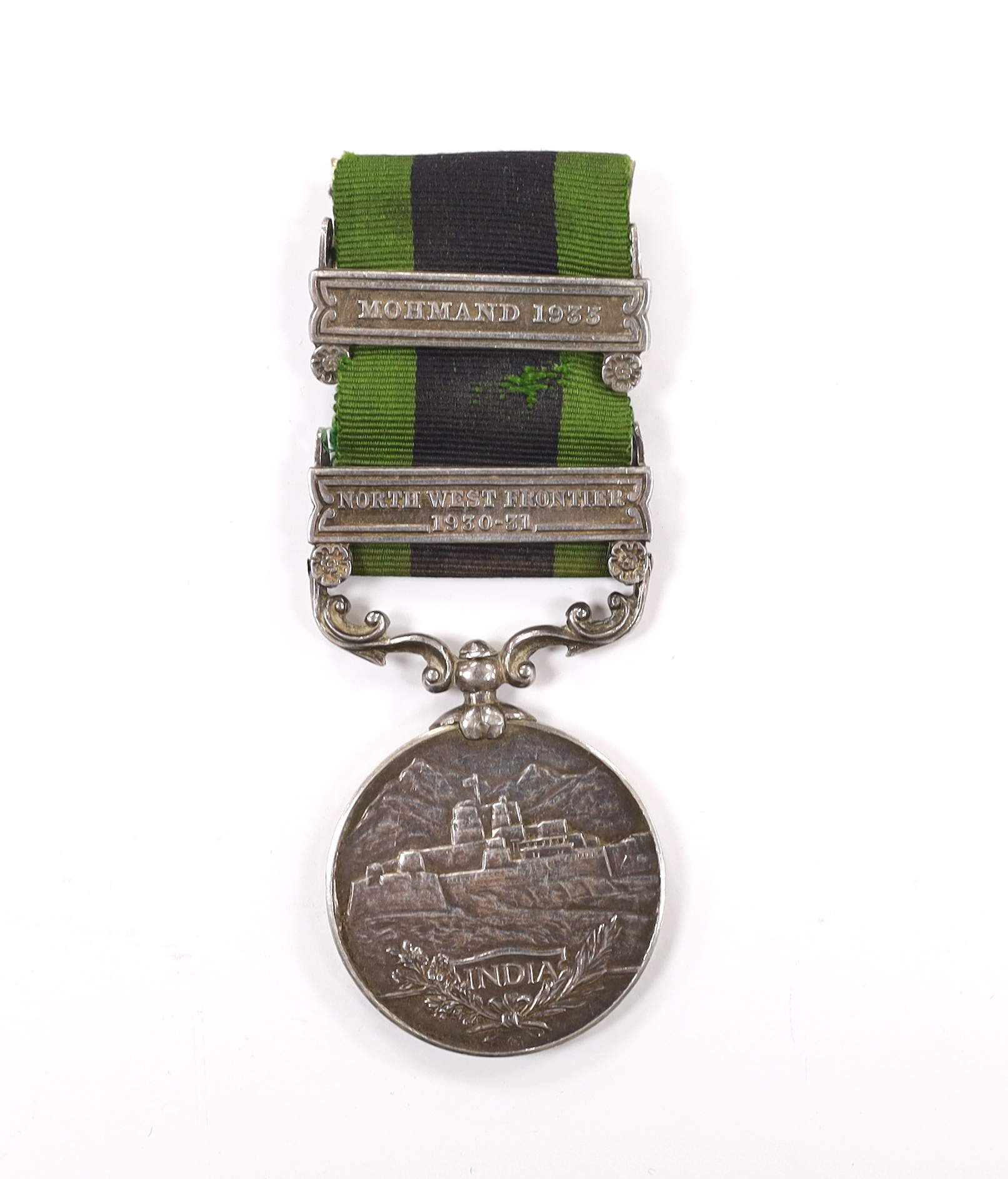 A George V India medal to L.A.C. S.W. Lipscomb R.A.F. with two bars for North West Frontier 1930-31 and Mohmand 1933